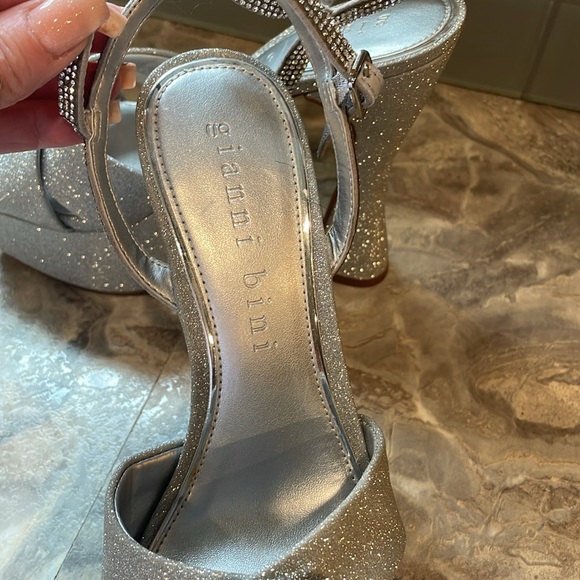 Gianni Bini  Silver Glitter Rhinestone’s Platform Heels main image 6